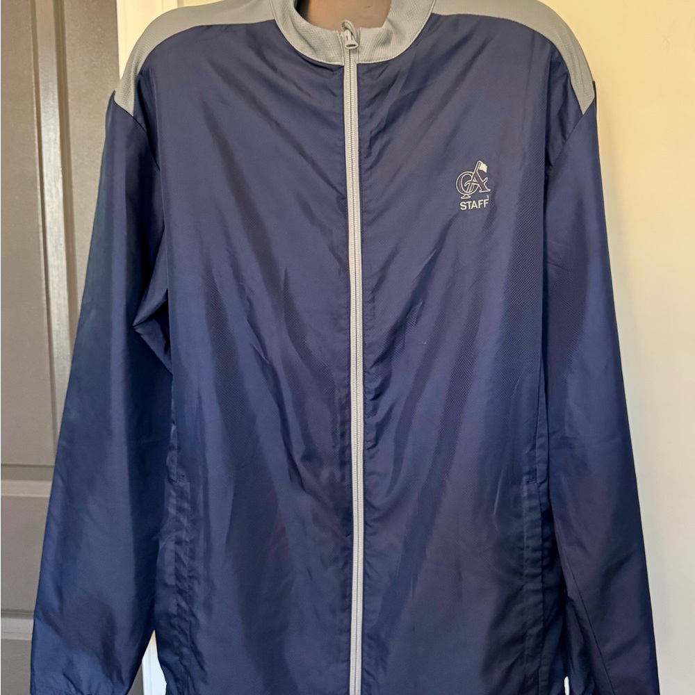 Adidas Golf Windbreaker Men’s Size M GA Golf Club Staff Jacket Very Nice